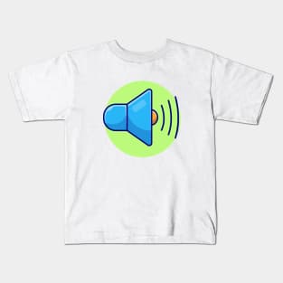 Sound On Icon with Volume Sound Cartoon Vector Icon illustration Kids T-Shirt